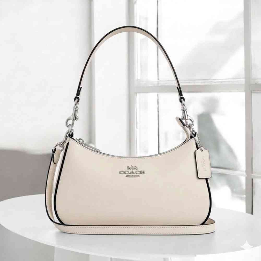 White Coach Teri Novelty Black Shoulder Bag