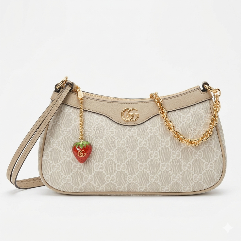 Gucci ophidia gg supreme Cream Shoulder bag-thumb-0