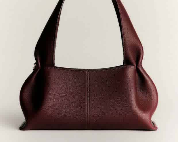 Wine Polene Numero Neuf Brown Shoulder Bag