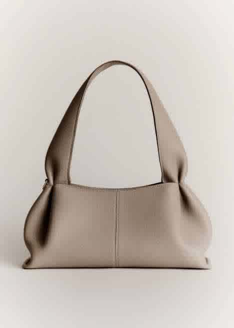 Grey Polene Numero Neuf Brown Shoulder Bag