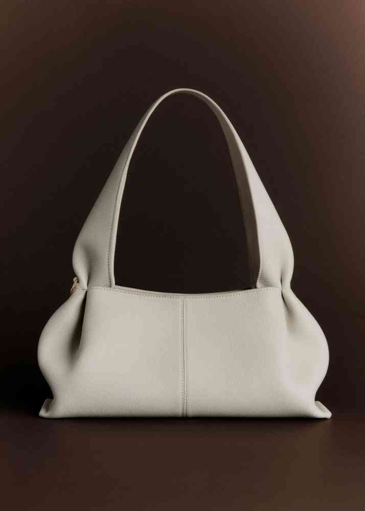 White Polene Numero Neuf Brown Shoulder Bag