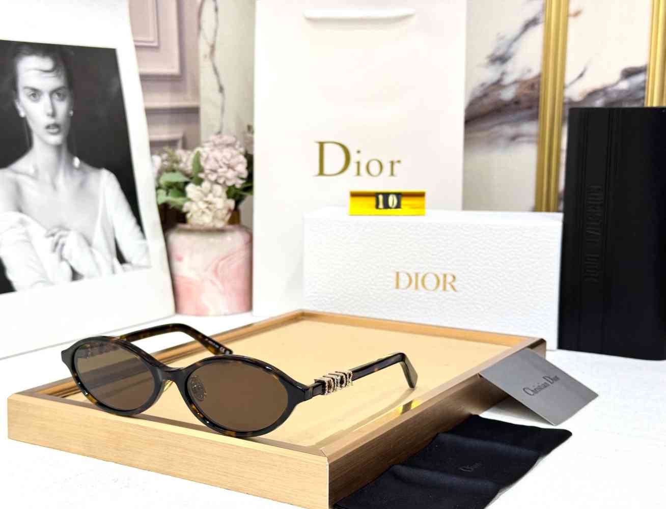 Dior Brown Premium Women's Sunglasses-thumb-1