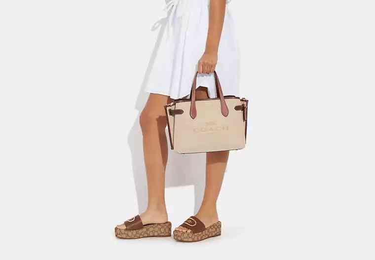 Coach Hanna Light Beige Handbag-thumb-4
