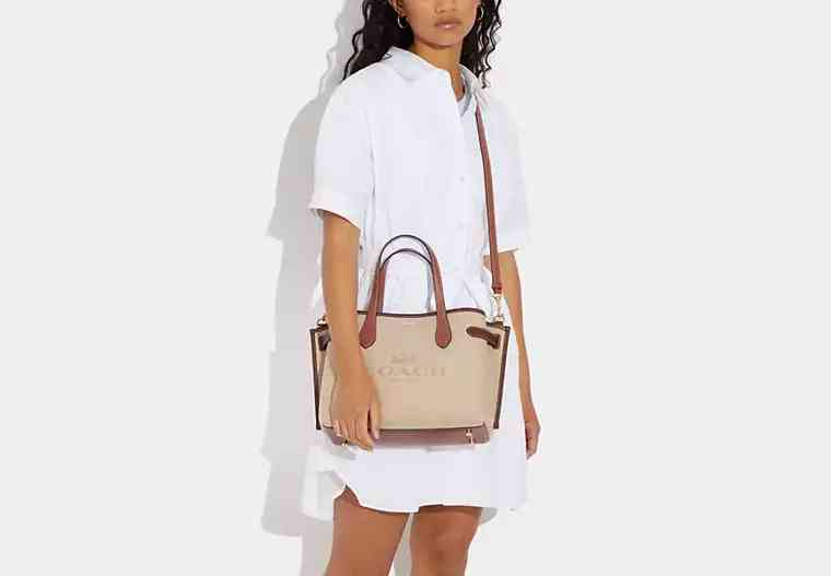 Coach Hanna Light Beige Handbag-thumb-2