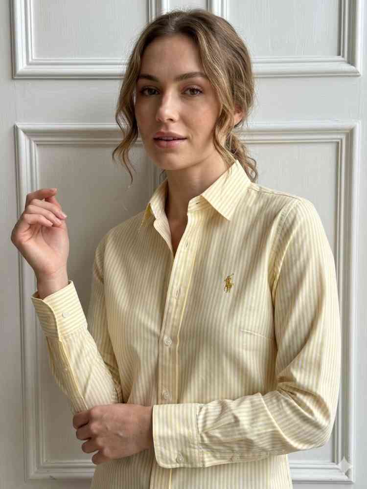 Ralph Lauren Yellow Premium Quality Women Shirt-thumb-1