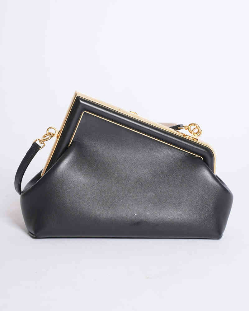 Fendi First Small Black leather Clutch bag-thumb-2