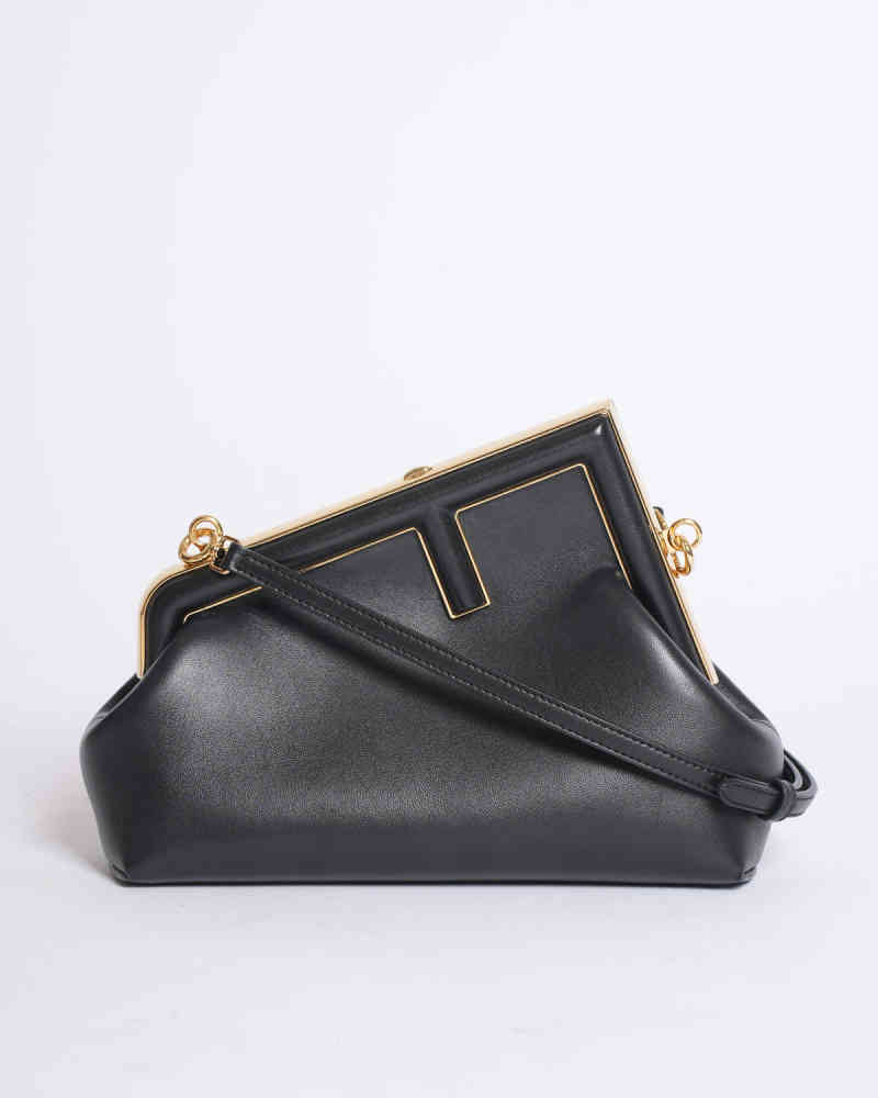 Black Fendi First Small Brown leather Clutch bag