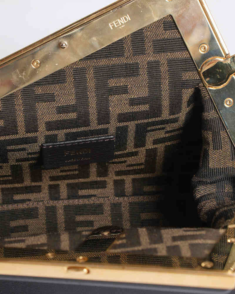 Fendi First Small Black leather Clutch bag-thumb-3