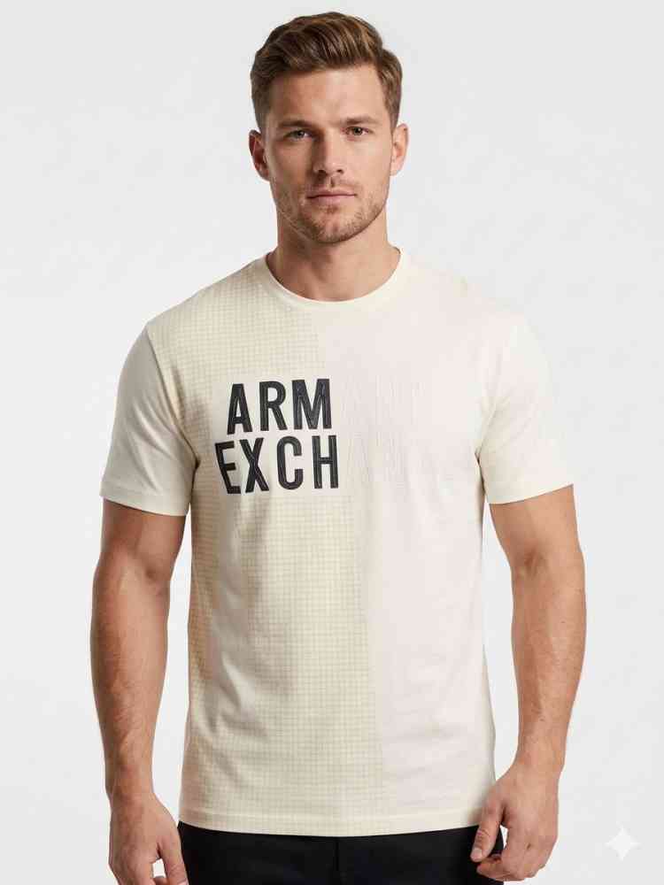 Cream Armani Exchange Black Premium Quality T-Shirt