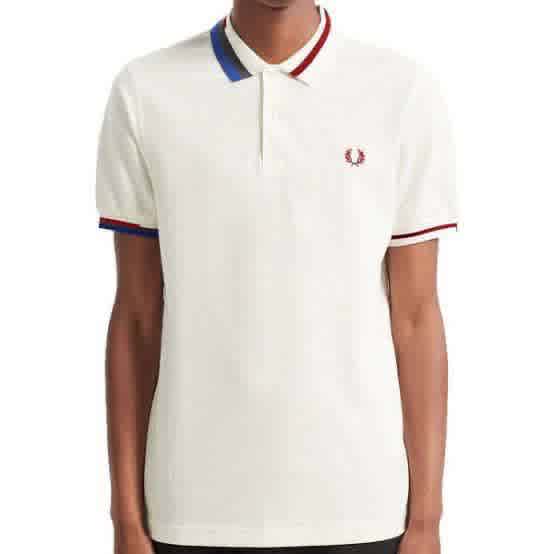 Fred Perry Embroidered logo White Premium T-shirt-thumb-0
