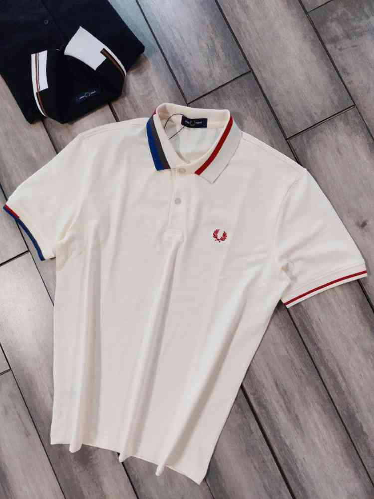 Fred Perry Embroidered logo White Premium T-shirt-thumb-2