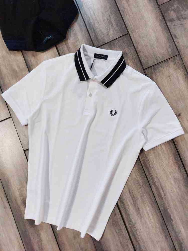 Fred Perry Embroidered logo White Premium T-shirt-thumb-0