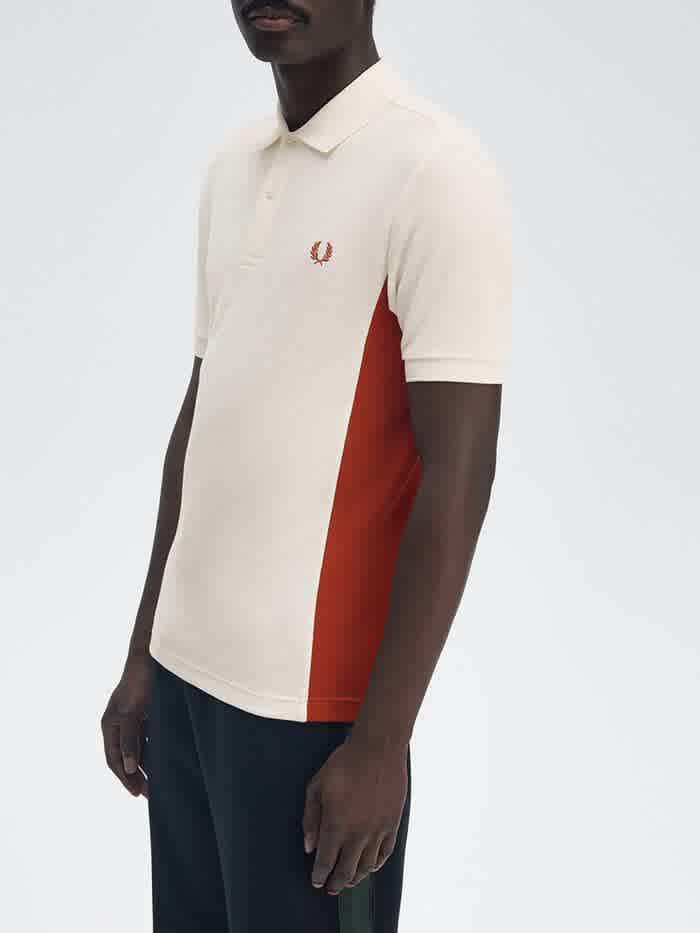 White Fred Perry Embroidered logo Black Premium T-shirt