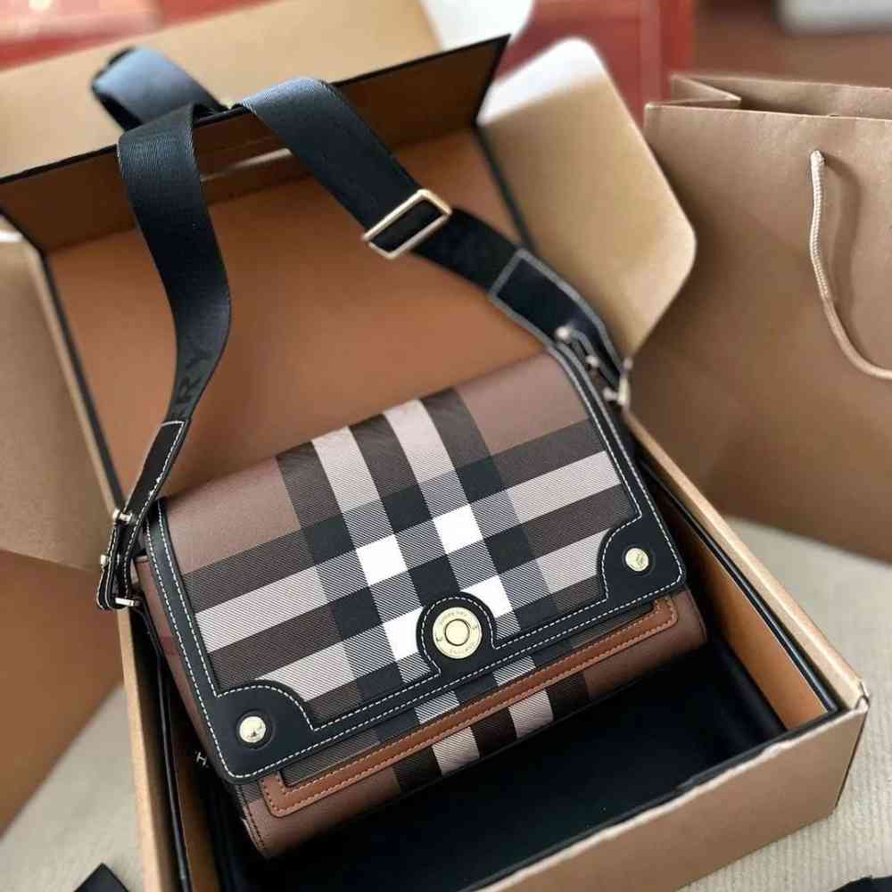 Burberry Vintage Note check Brown Sling Bag-thumb-2