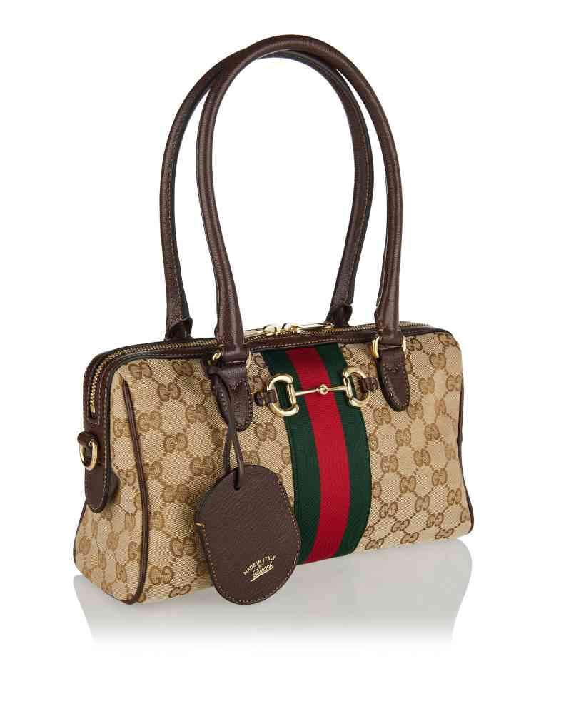 Gucci Borsetto Medium Boston Brown Handbag-thumb-0