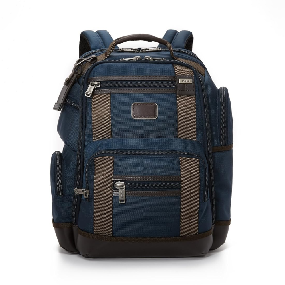 Blue Tumi Alpha Bravo Briefcase Black Backpack