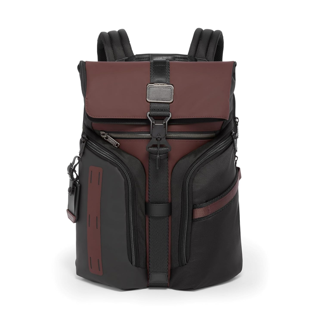Wine Tumi Alpha Bravo Logistics Flap Lid Orange Backpack