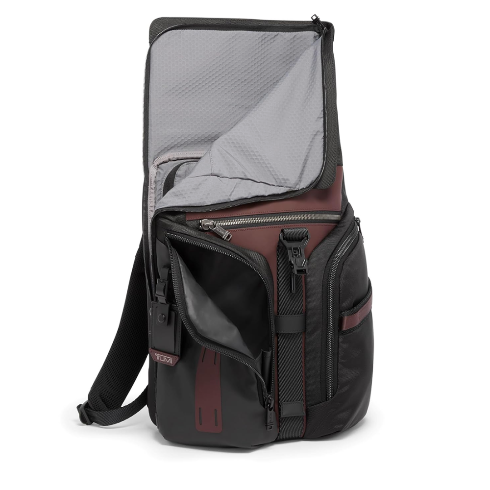 Tumi Alpha Bravo Logistics Flap Lid Wine Backpack-thumb-4