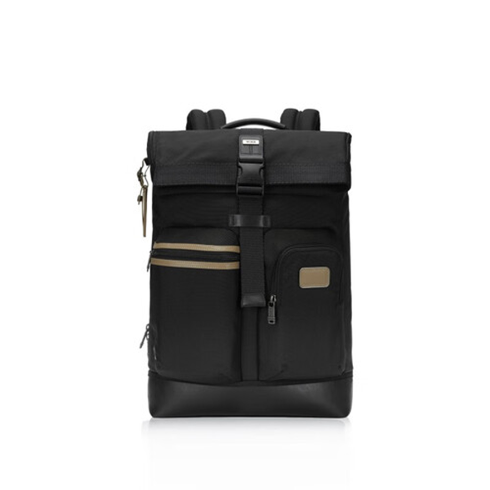 Tumi Alpha Bravo London Roll-Top Black Backpack-1