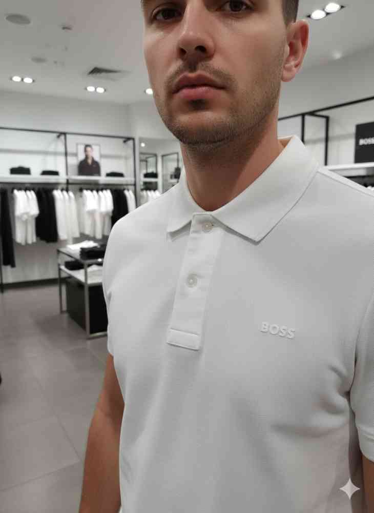 Hugo Boss White Premium Quality Tees-thumb-0