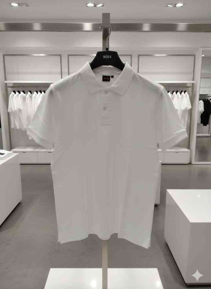 Hugo Boss White Premium Quality Tees-thumb-2