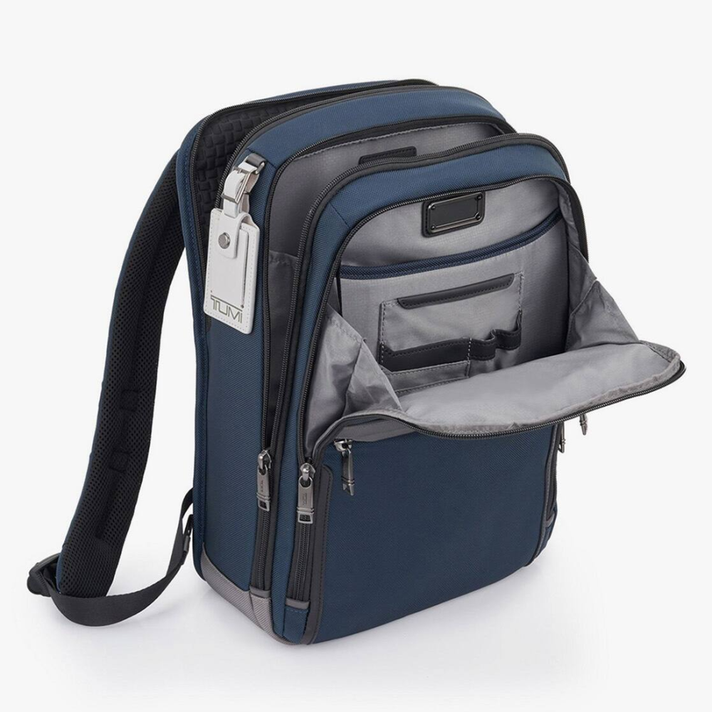Tumi Alpha Slim Blue Backpack-thumb-1
