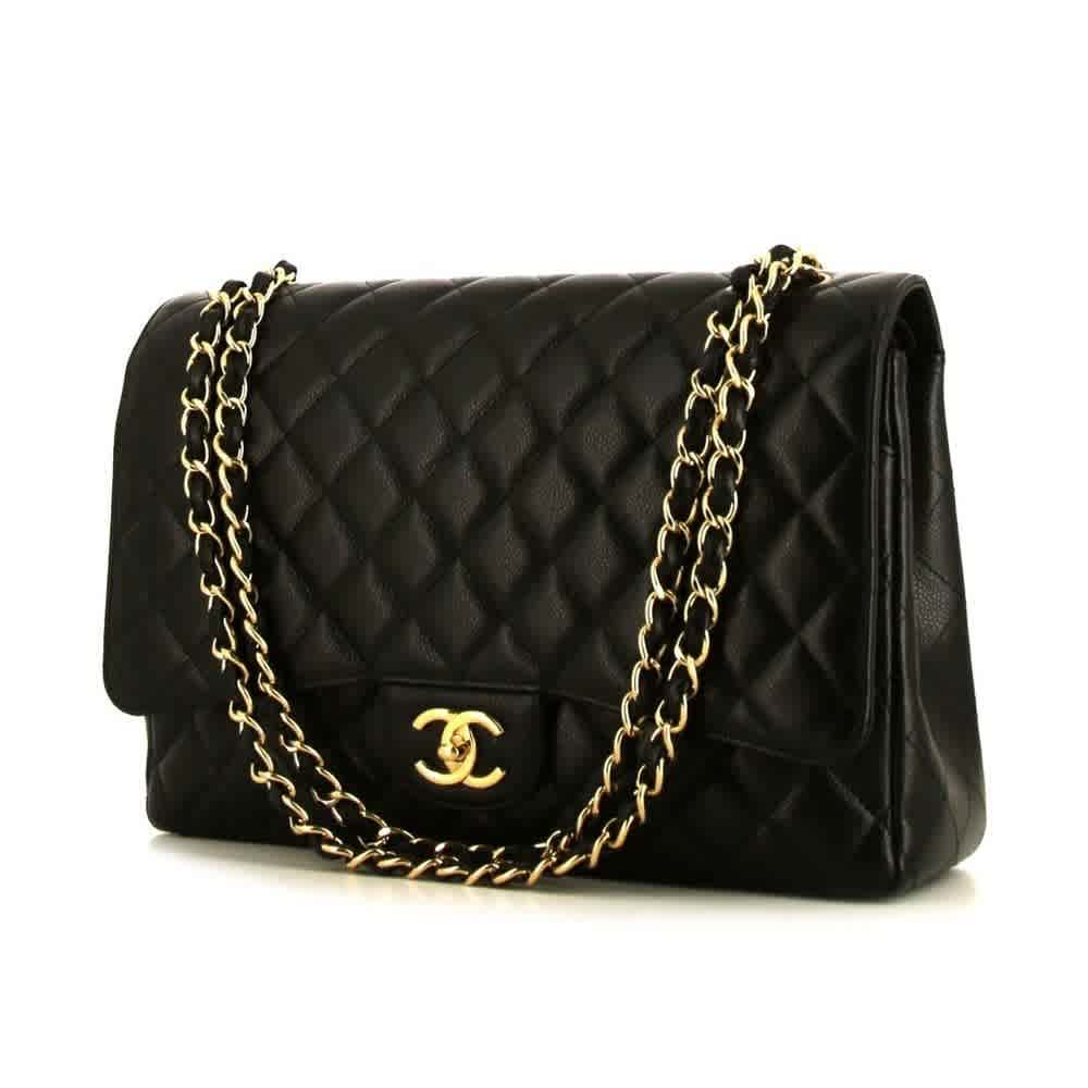 Chanel Black Classic Jumbo Sling Bag-1