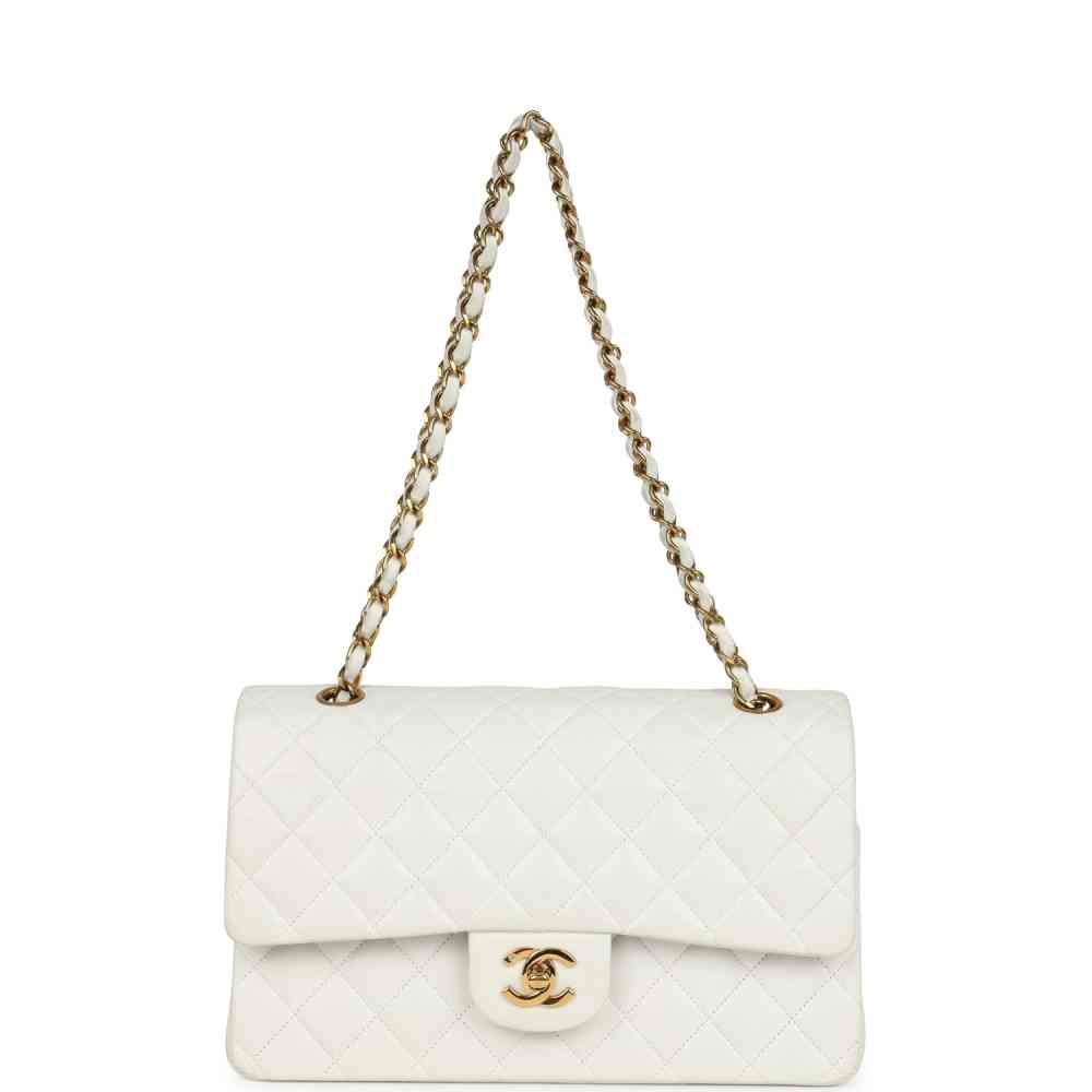 Chanel White Classic Jumbo 25 Sling Bag-thumb-1