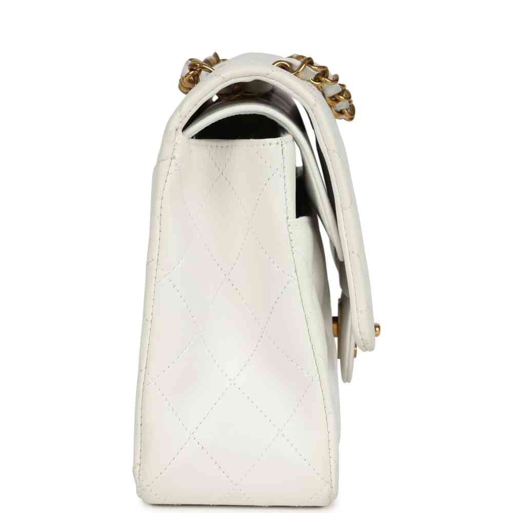 Chanel White Classic Jumbo 25 Sling Bag-thumb-5