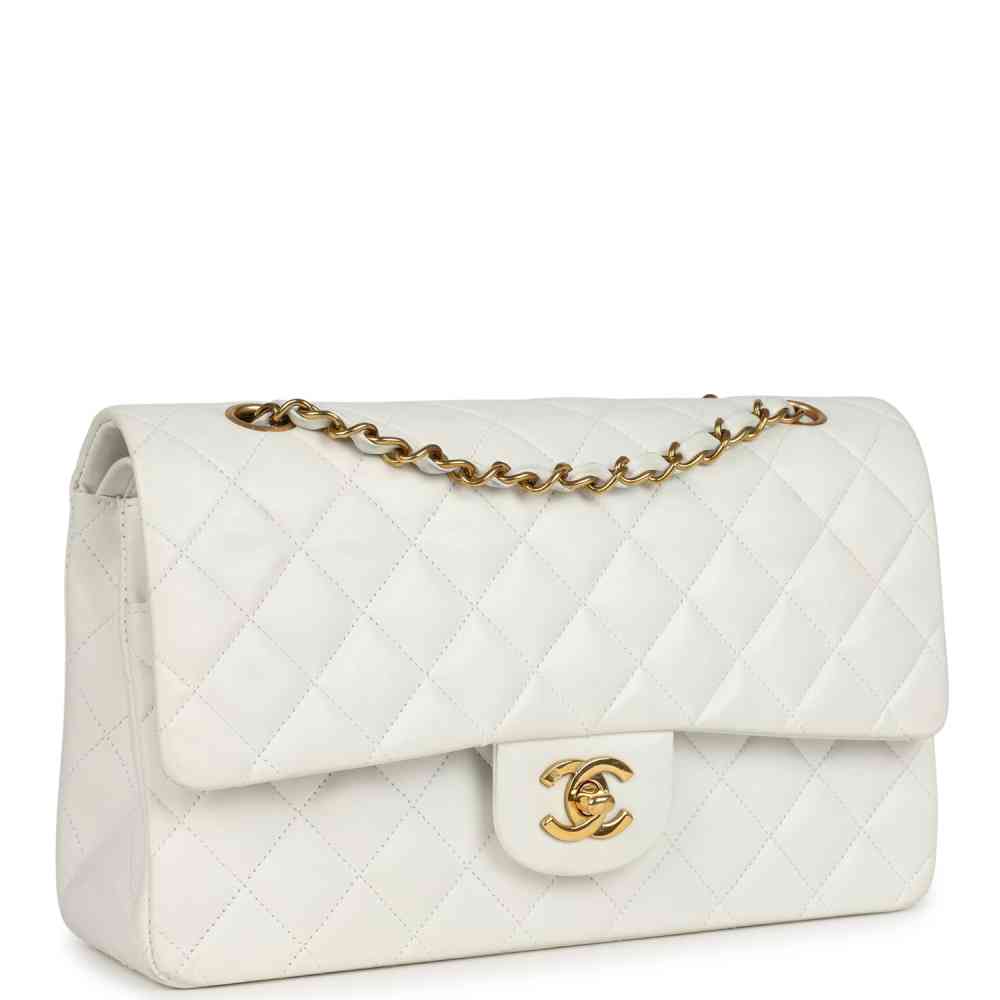 Chanel White Classic Jumbo 25 Sling Bag-thumb-6