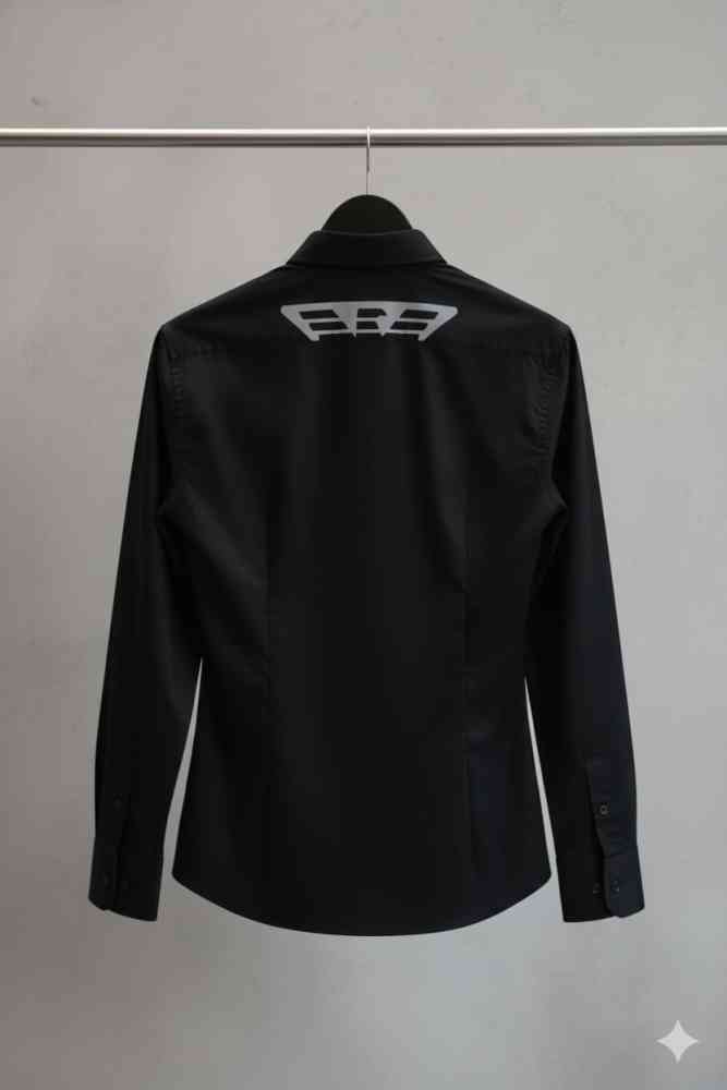 Armani Exchange Black Premium Quality Cotton Shirt-thumb-1