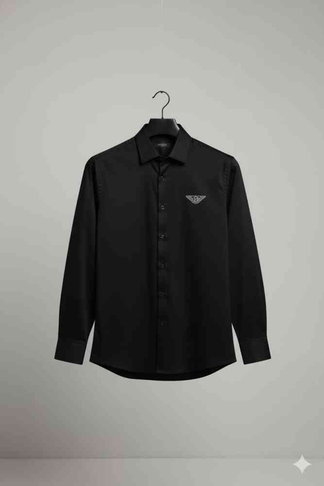 Armani Exchange Black Premium Quality Cotton Shirt-thumb-2