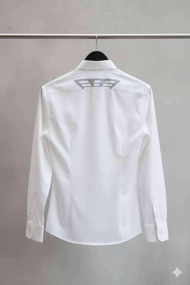 Armani Exchange White Premium Quality Cotton Shirt-thumb-3