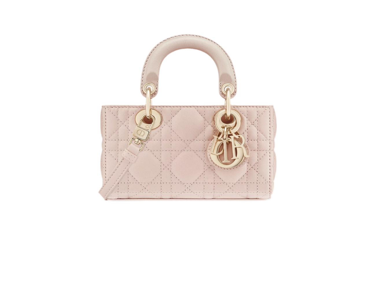 Pink Dior Lady D Joy White Handbag