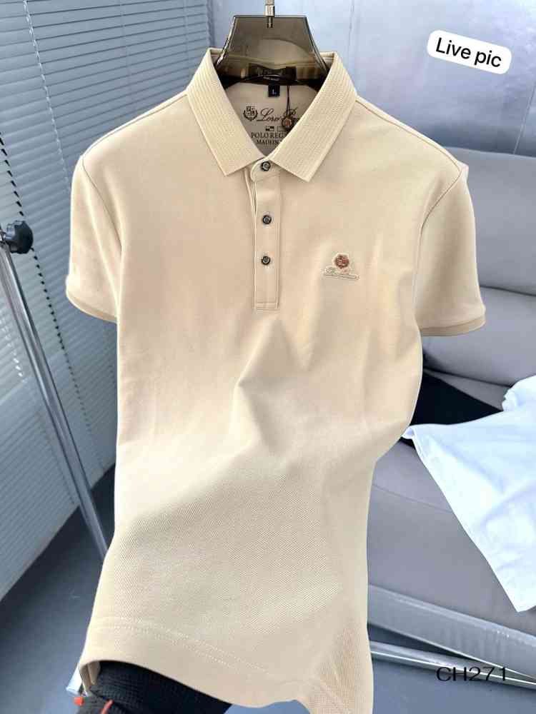 Brown Loro Piana Grey Premium Quality T-Shirt