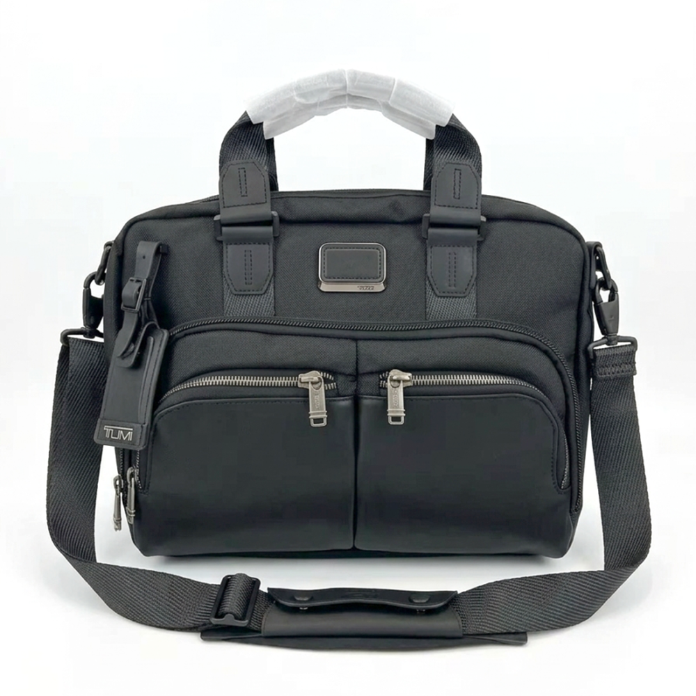 Tumi Alpha Bravo Albany Slim Commuter Black Briefcase-1