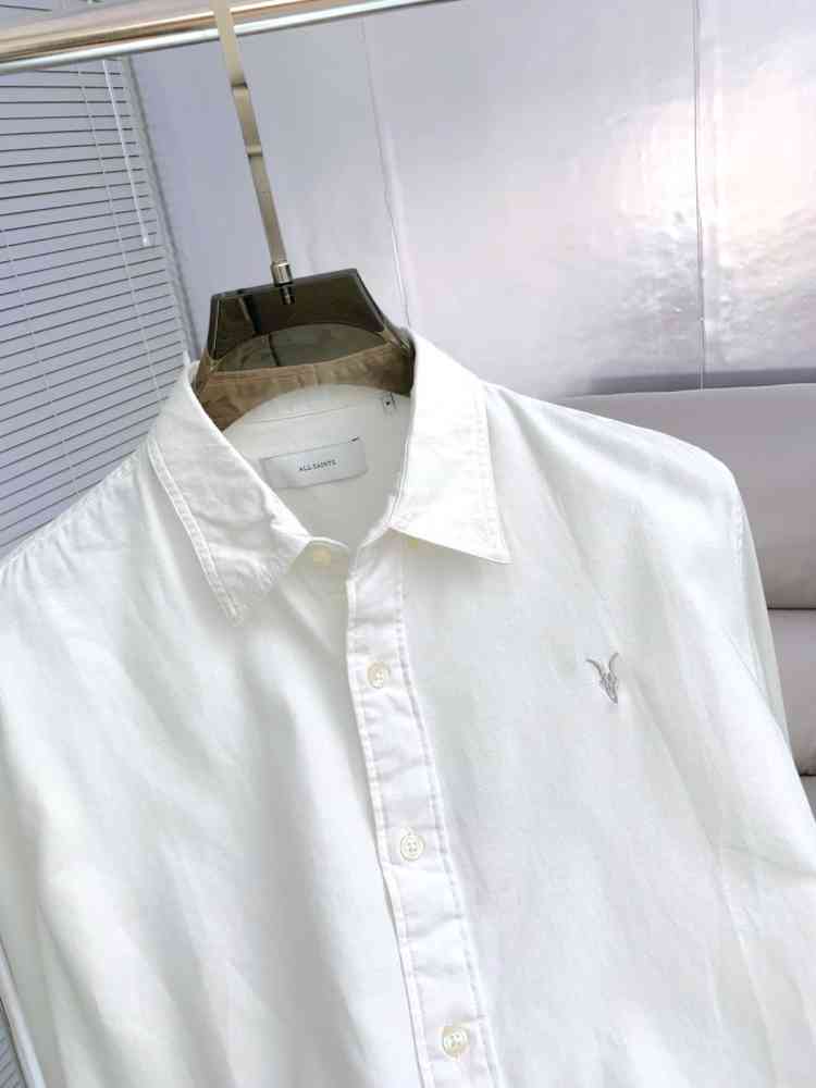 YSL White Premium Quality Cotton Shirt-thumb-2