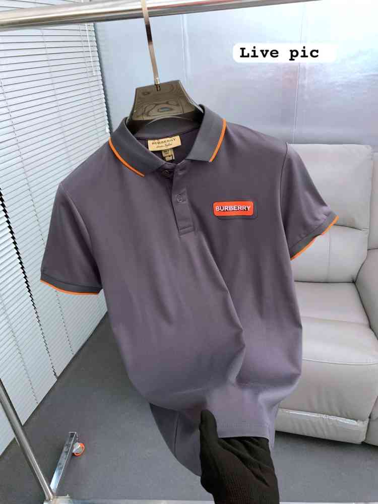 Burberry Purple Premium Exclusive Polo T-shirt-thumb-1