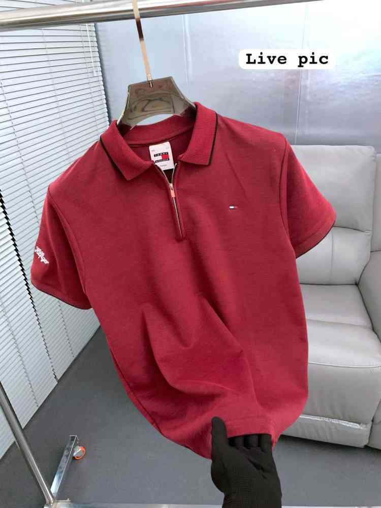 Tommy Hilfiger Red Premium Quality Tees-thumb-0