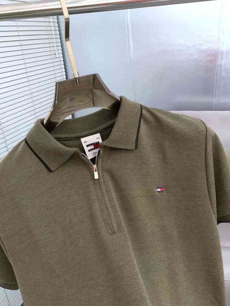 Tommy Hilfiger Dark Green Premium Quality Tees-thumb-2