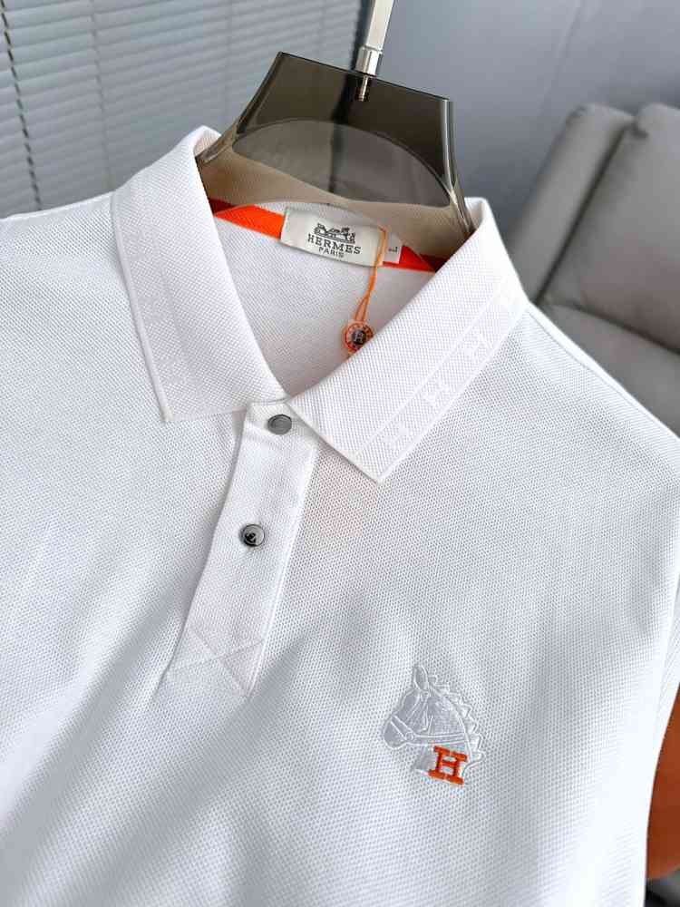 Hermes White Premium Quality T-shirt-thumb-2