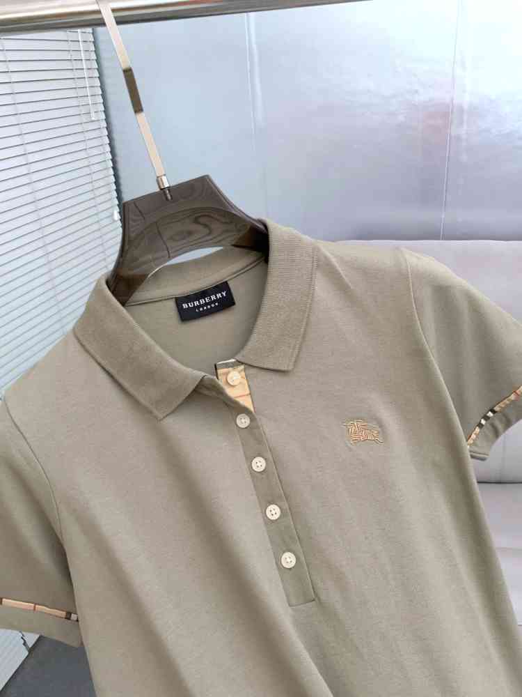 Burberry Grey Premium Women T-shirt-thumb-1