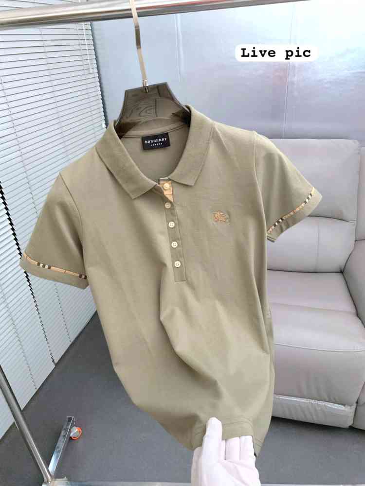 Burberry Grey Premium Women T-shirt-thumb-2