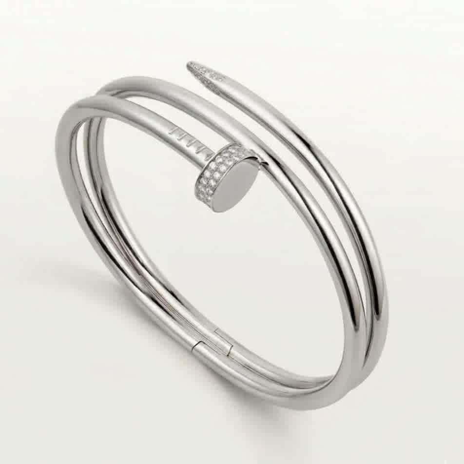 Silver Cartier Rose Gold Love Bracelet