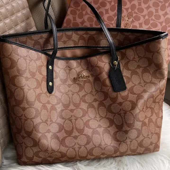 Coach City Brown Premium Tote Bag-thumb-0