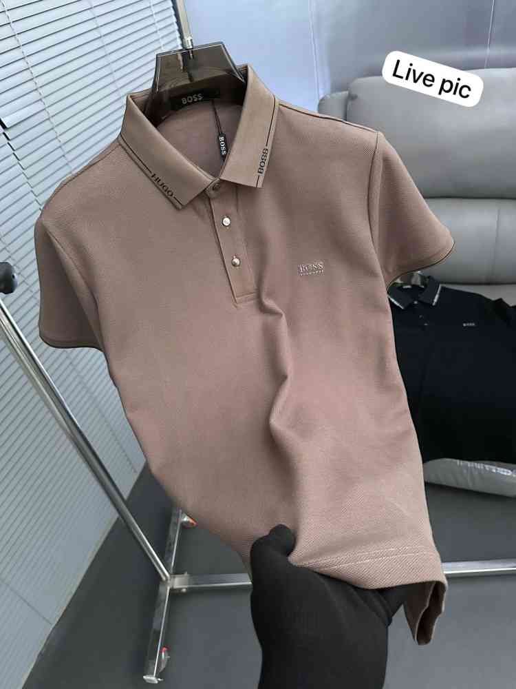 Hugo Boss Brown Premium Quality Tees-1