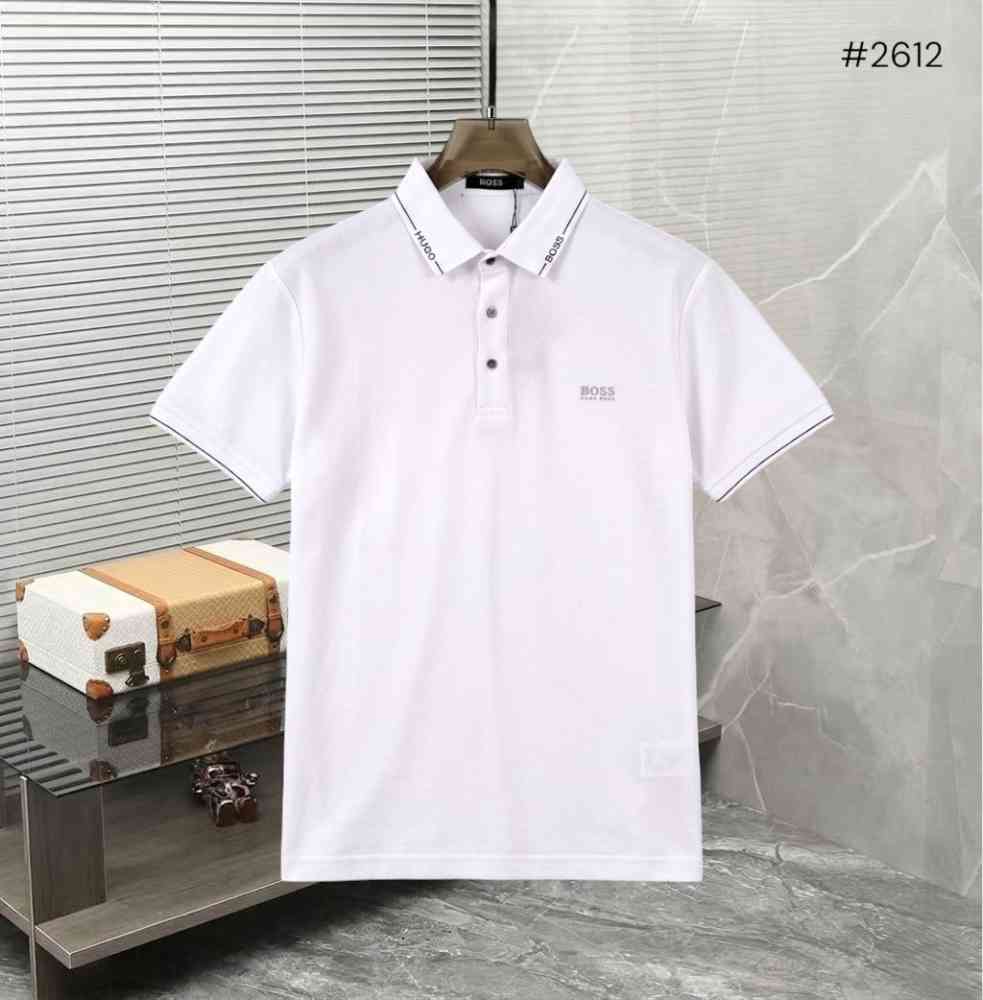 White Hugo Boss Brown Premium Quality Tees