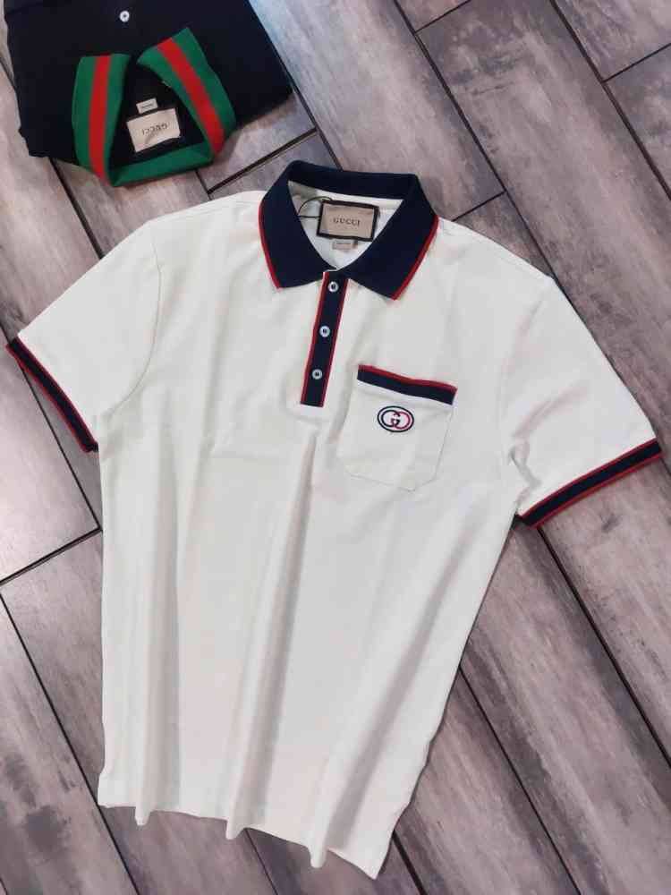 Gucci White Premium Quality Polo T-shirt-thumb-1