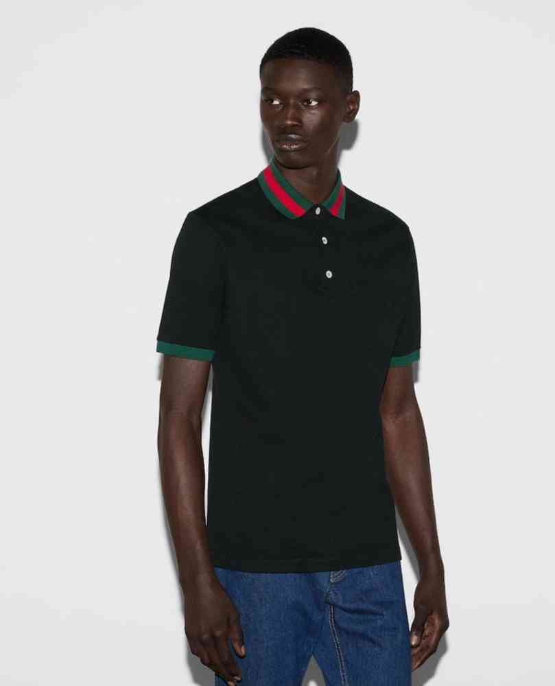 Gucci Black Premium Quality Polo T-shirt-thumb-0