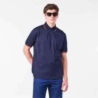 Blue Gucci White Premium Quality Polo T-shirt